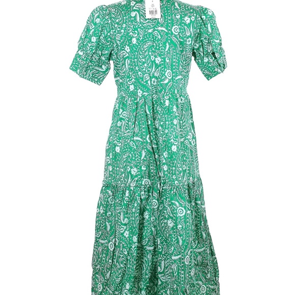 Crown & Ivy Paisley Print Midi Shirt Dress Small NEW - Picture 2 of 2